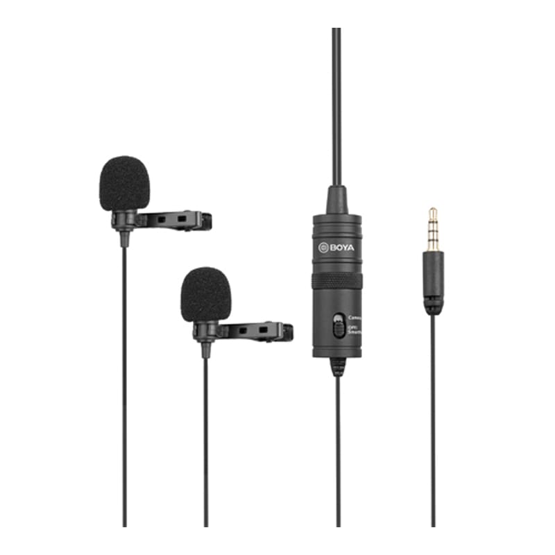 BOYA BY-M1DM Dual Omni-Directional Lavalier Microphone