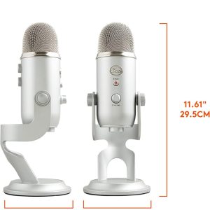 Blue Yeti Premium Multi-Pattern USB Condenser Microphone – Silver
