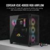 Corsair iCUE 4000D RGB AIRFLOW Mid-Tower Case — Black - Image 3