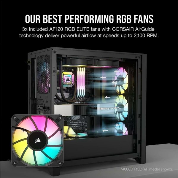 Corsair iCUE 5000D RGB AIRFLOW Mid-Tower Case — Black - Image 4