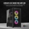 Corsair iCUE 5000D RGB AIRFLOW Mid-Tower Case — Black - Image 3