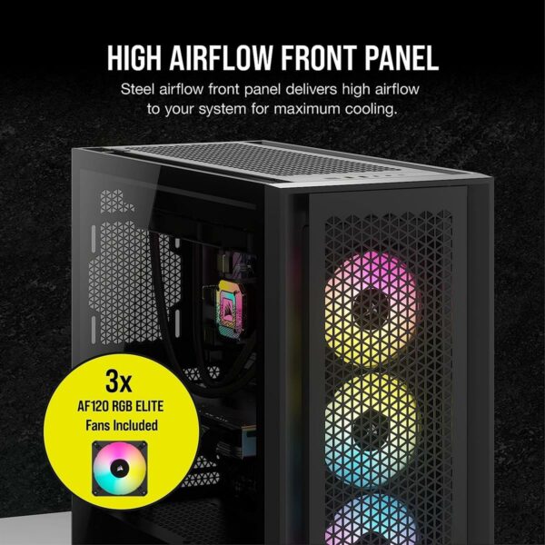 Corsair iCUE 5000D RGB AIRFLOW Mid-Tower Case — Black - Image 2