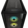 Corsair iCUE 5000X RGB Tempered Glass Mid-Tower ATX PC Smart Case — Black - Image 2