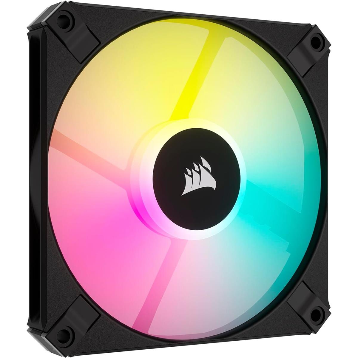 Corsair iCUE AF120 RGB SLIM 120mm PWM Fluid Dynamic Bearing Fan — Black Single Pack