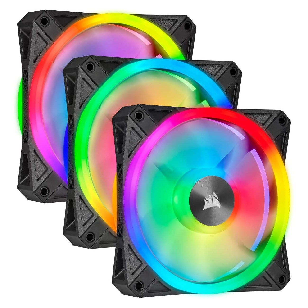 Corsair iCUE QL120 RGB 120mm PWM Triple Fan with Lighting Node CORE