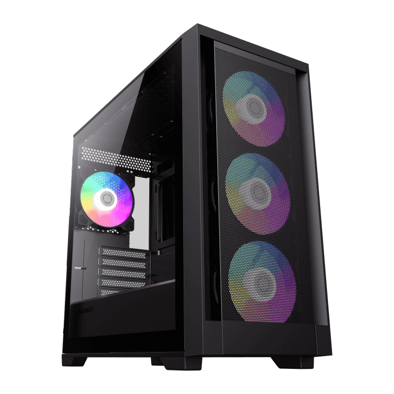 GameMax Defender Mesh mATX Gaming Case with 4 ARGB Fans