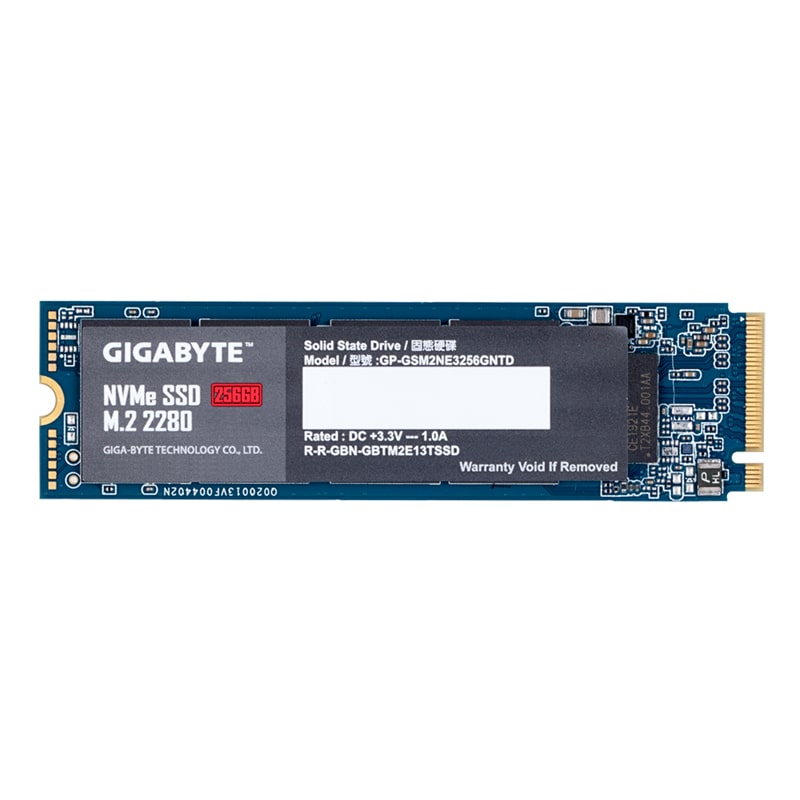 Gigabyte 256GB Gen3 NVMe M.2 SSD