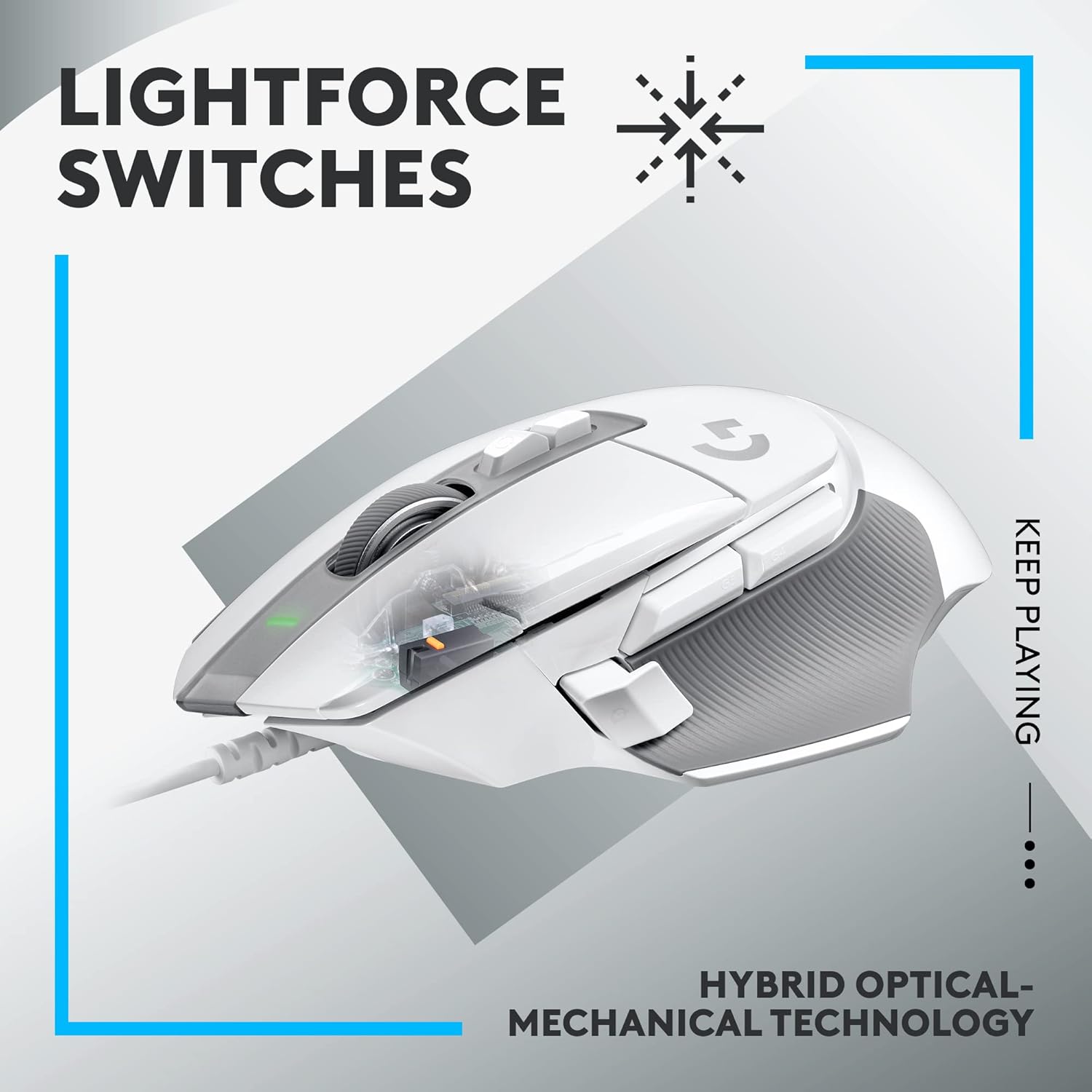 Logitech G502 X Wired Gaming Mouse – White