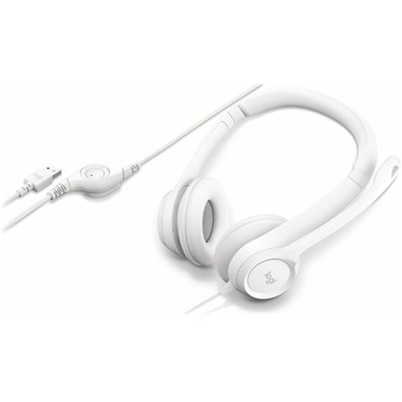 Logitech H390 USB Headset with Noise Cancelling Mic - White