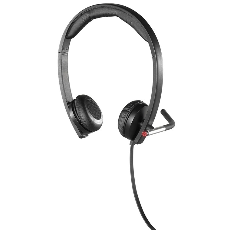 Logitech H650e USB Wired On-Ear Active Noise Cancelling Headset
