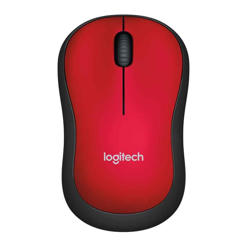 Logitech M185 Wireless Mouse – Red