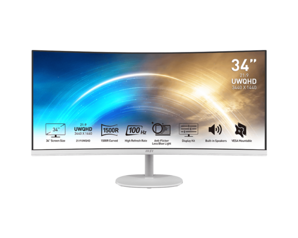 MSI Pro MP341CQW - 34 UWQHD 100Hz Ultrawide Curved Business Monitor