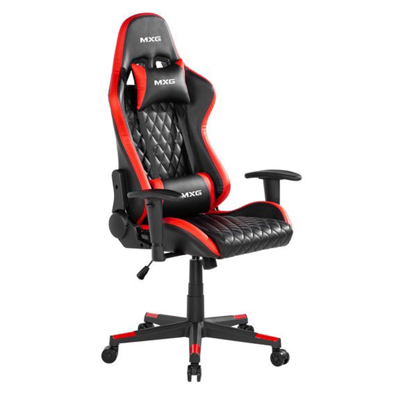 MXG GCH-01 Large Diamond Quilted PU Gaming Chair – Red