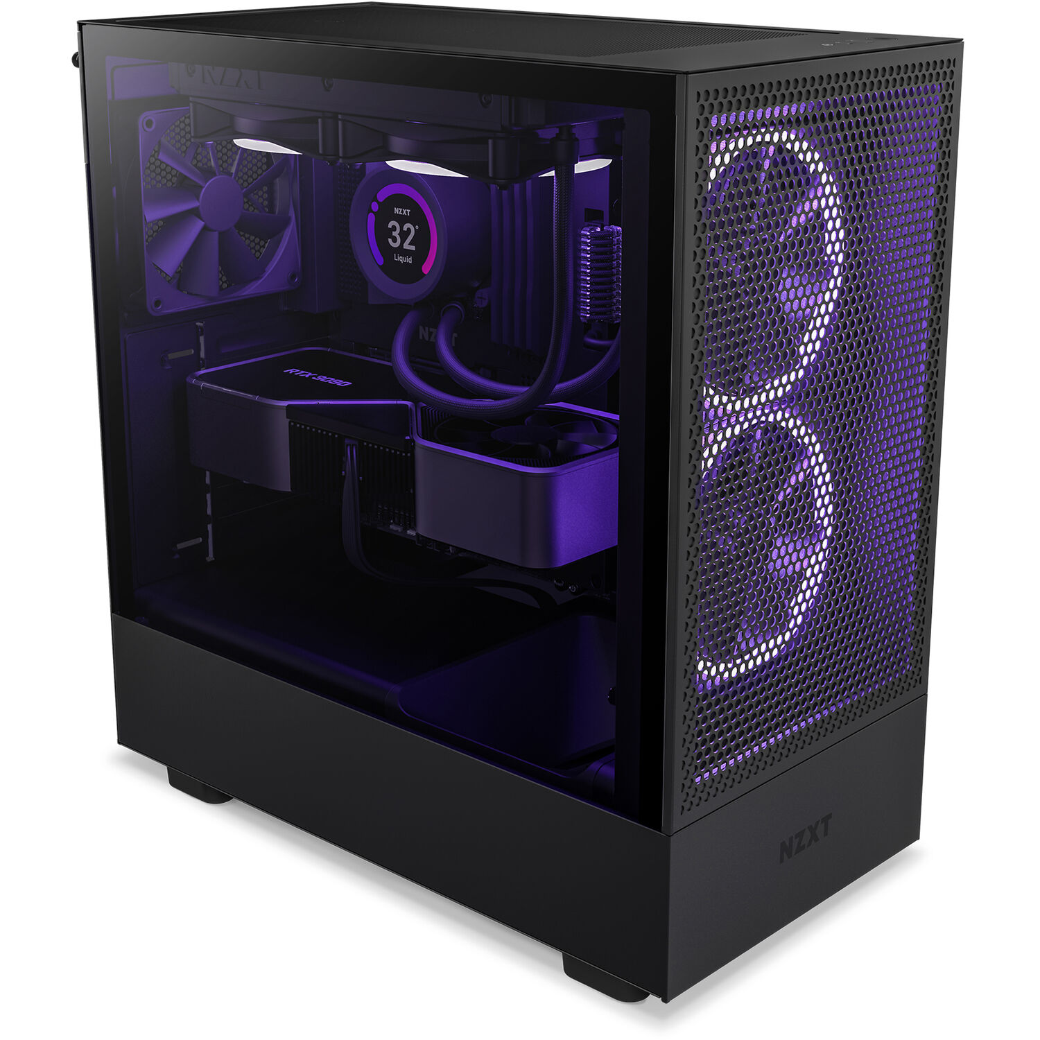 NZXT H5 Flow Mid Tower Gaming Chassis – Matte Black