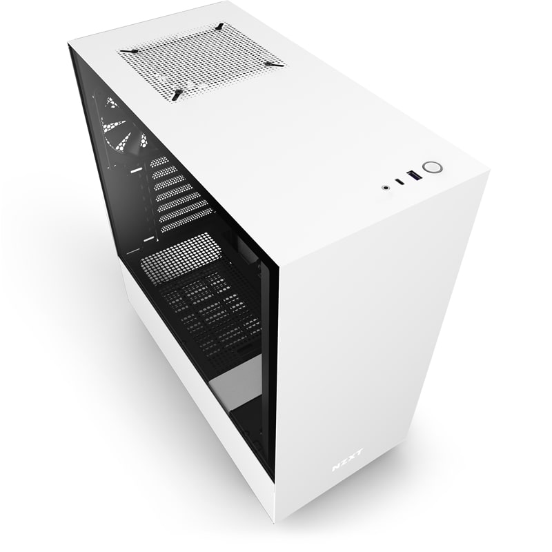 NZXT H510 Mid Tower Gaming Chassis – Matte White