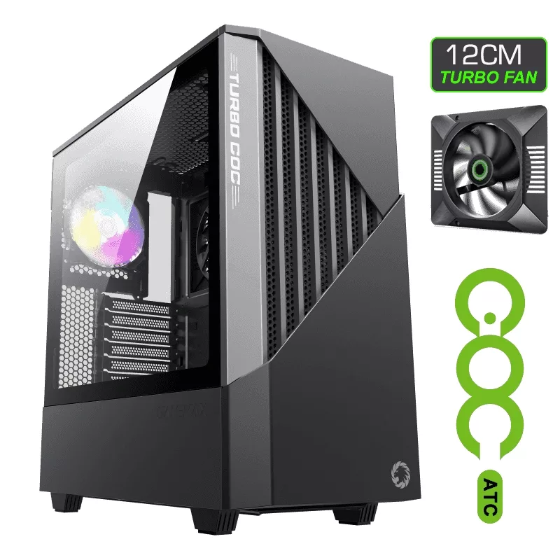 GameMax Contact COC Gaming Case - Black/Grey