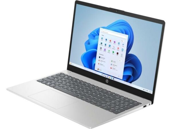 HP 15-FC0298AU Laptop AMD Ryzen 5-7430U, 8GB DDR4, 512GB SSD, AMD Radeon Graphics, Backlit Keyboard, 15.6" FHD, Windows 11 Home, Natural Silver - Image 2