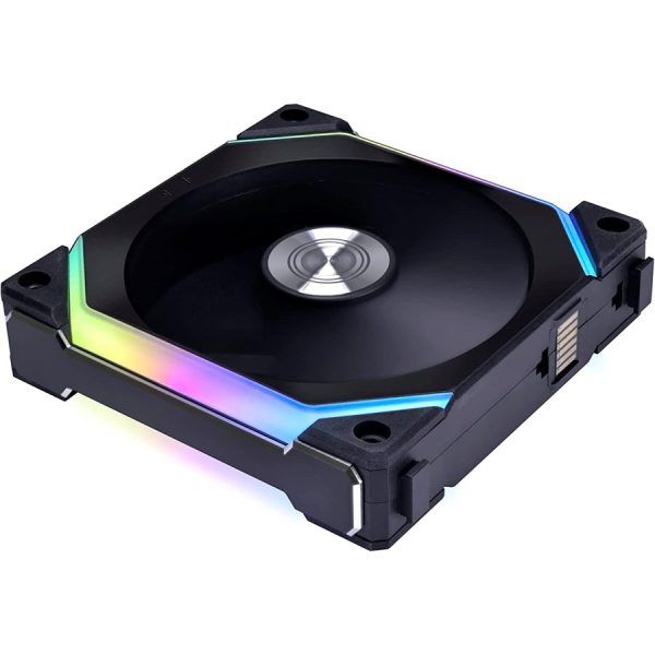 Lian Li UNI FAN SL120 V2 RGB Revolutionized Daisy-Chain ARGB Case Fan 120mm Triple Pack with Controller Black & White - Image 4
