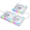 Lian Li UNI FAN SL120 V2 RGB Revolutionized Daisy-Chain ARGB Case Fan 120mm Triple Pack White