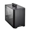 LIAN LI TU150 Aluminum Tempered Glass ITX Case – Black Color - Image 2