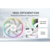 ID Cooling AF-127-ARGB-W Trio 120mm Case Fan - White - Image 2