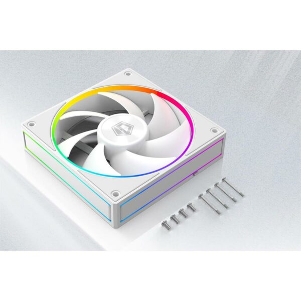 ID Cooling AF-127-ARGB-W Trio 120mm Case Fan - White - Image 4