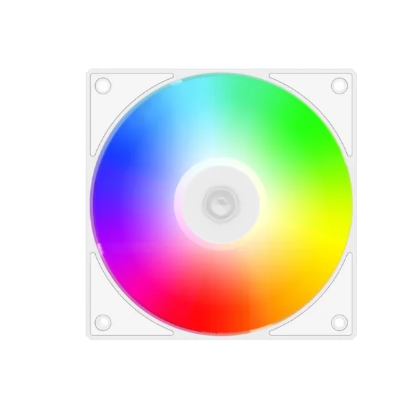 ID-COOLING AS-120-ARGB K-TRIO 120mm Case Fan (White & Black) - Image 2
