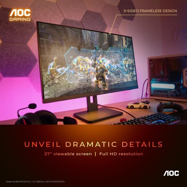 AOC 27G15N 27" 180Hz Gaming Monitor - Image 3