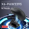 Attack Shark X6 Lightweight Wireless Gaming Mouse with RGB Backlight Charging Base - Black & White - Image 2