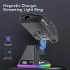 Attack Shark X6 Lightweight Wireless Gaming Mouse with RGB Backlight Charging Base - Black & White - Image 4