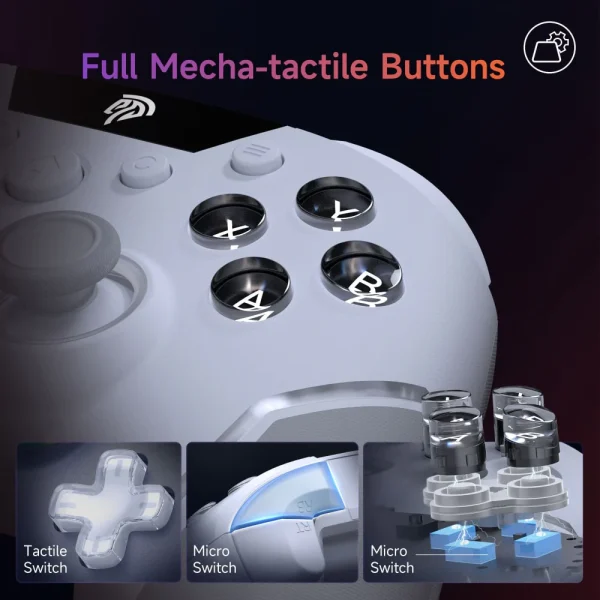 EasySMX X20 Wireless Gaming Controller with RGB Backlit ,1000Hz Polling Rate Compatible with PC/Switch/Steam/Android - Image 3
