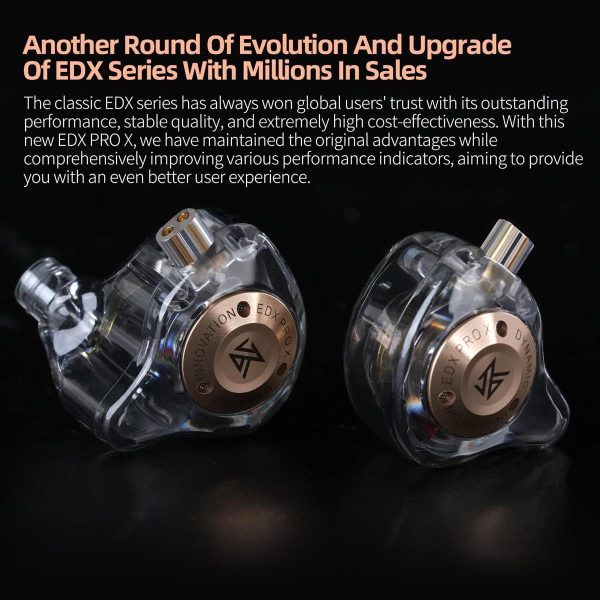 KZ EDX Pro X in Ear Earphone Wired Gaming Earbud, Detachable Cable for Audiophile with mic (Black & White) - Image 5