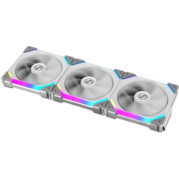 Lian Li UNI Fan SL120 3 Pack White – with Controller (ARGB 120mm LED PWM Daisy-Chain) 12UF3B - Image 2