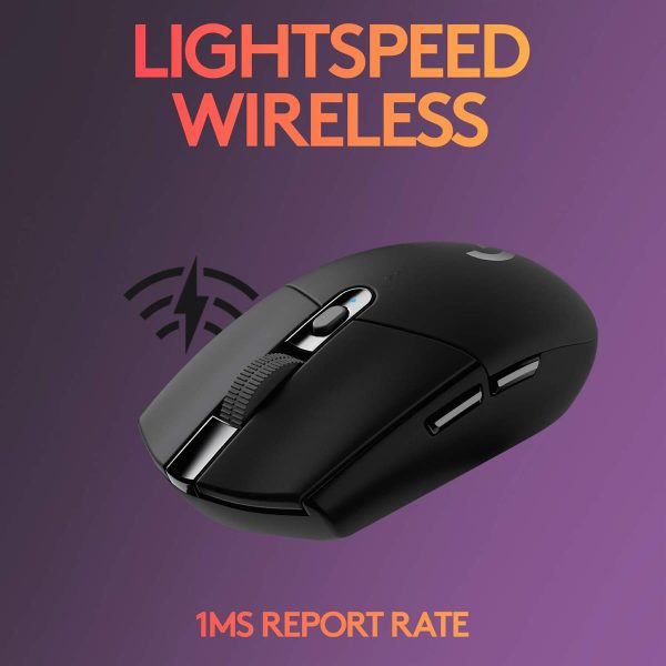 Logitech G304 (G305) Lightspeed Wireless Gaming Mouse On-Board Memory, Compatible with PC/Mac - Black - Image 2