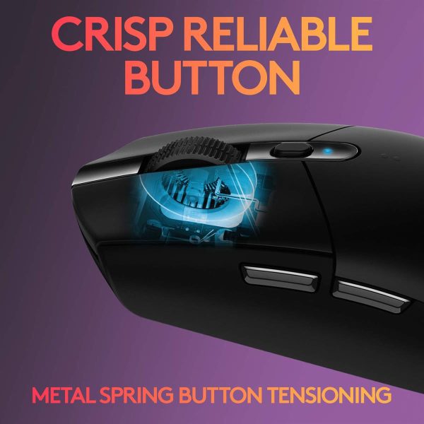 Logitech G304 (G305) Lightspeed Wireless Gaming Mouse On-Board Memory, Compatible with PC/Mac - Black - Image 4