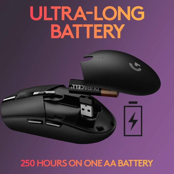 Logitech G304 (G305) Lightspeed Wireless Gaming Mouse On-Board Memory, Compatible with PC/Mac - Black - Image 5