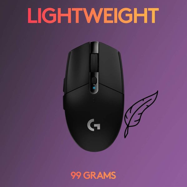 Logitech G304 (G305) Lightspeed Wireless Gaming Mouse On-Board Memory, Compatible with PC/Mac - Black - Image 6