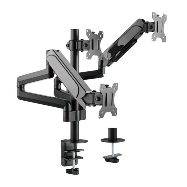 MXG BMA-36 Triple Montior Pole Mounted Premium Aluminum SpringAssisted Monitor Arm - Image 2