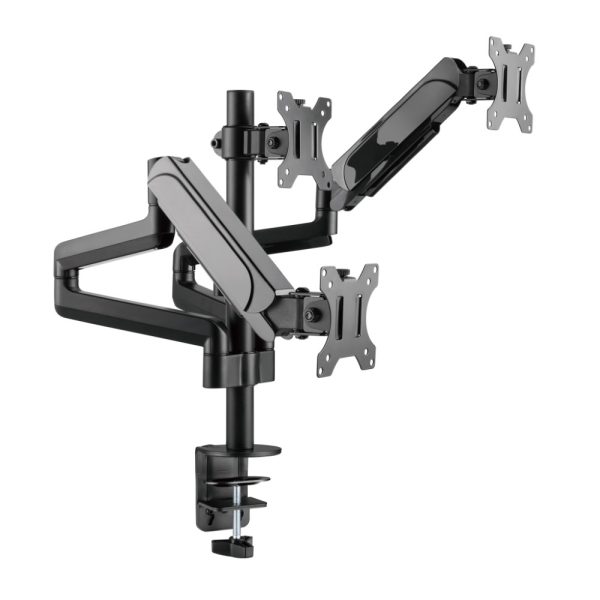 MXG BMA-36 Triple Montior Pole Mounted Premium Aluminum SpringAssisted Monitor Arm