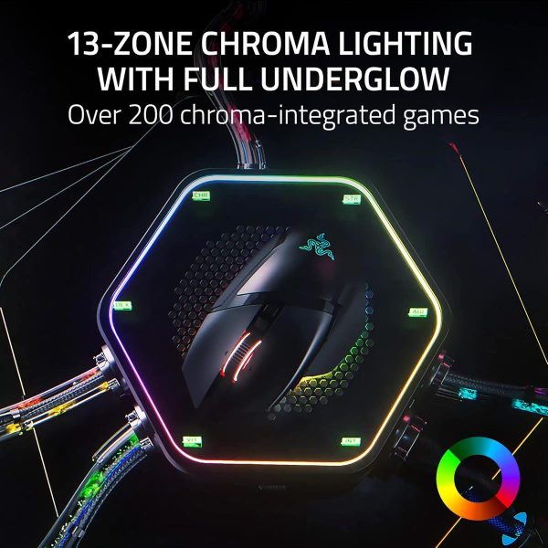 Razer Basilisk V3 Pro Wireless Gaming Mouse 13-Zone Chroma RGB, 13 Programmable Controls, 3 Connection Modes - Black - Image 4