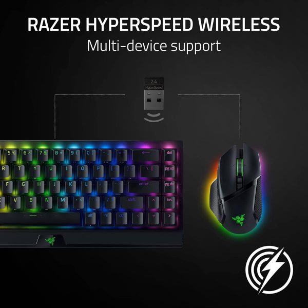 Razer Basilisk V3 Pro Wireless Gaming Mouse 13-Zone Chroma RGB, 13 Programmable Controls, 3 Connection Modes - Black - Image 6