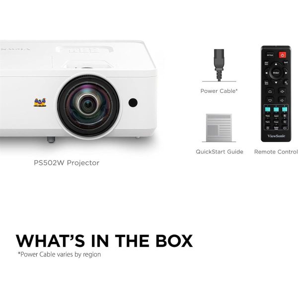 ViewSonic PS502W 4000 Lumens WXGA Short Throw Projector - Image 5