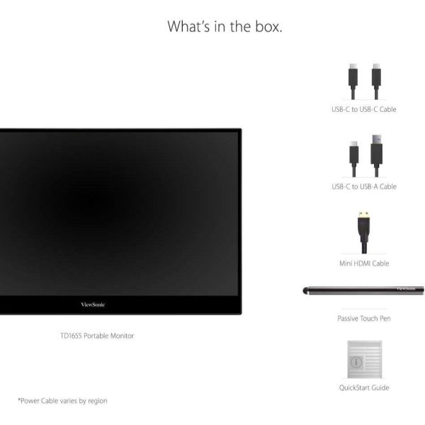 VIEWSONIC PORTABLE 10-POINT TOUCH SCREEN LED 16” TD1655 - Image 2