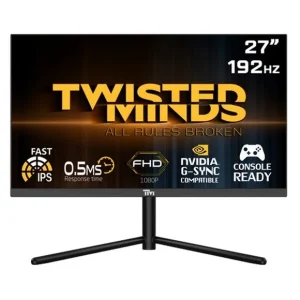 Twisted Minds 27” TM27FHD192IPS Flat, FHD 192Hz, Fast IPS, 0.5ms, HDMI2.1 , HDR Gaming Monitor