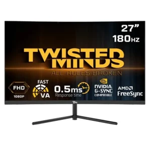Twisted Minds 27’‘, TM27FHD180VA Curve, FHD 180Hz, VA, 0.5ms, HDMI2.0, HDR Gaming Monitor