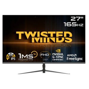 Twisted Minds 27” TM27FHD165IPS Flat ,FHD 165Hz ,Fast IPS, 0.5ms, HDR Gaming Monitor