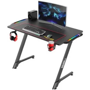 Twisted Minds Z Shaped TM-Z-1060-RGB Gaming Desk Carbon Fiber Texture