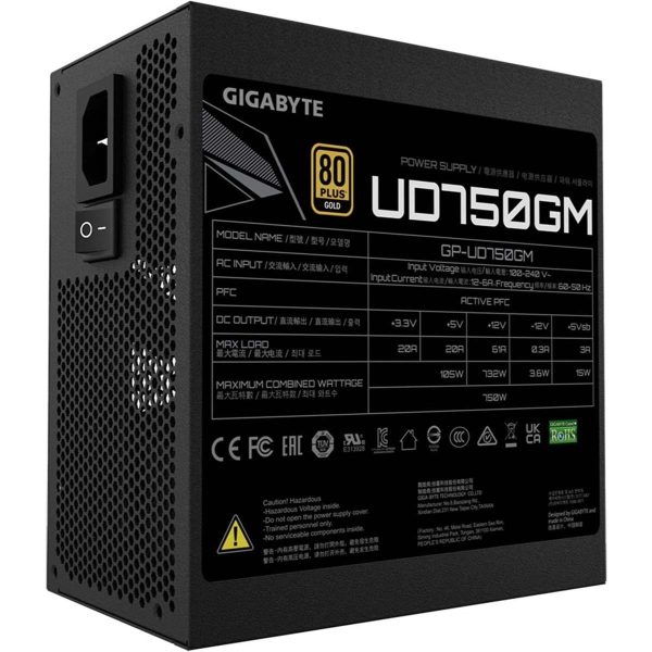 Gigabyte UD750GM PG5 750W 80 Plus Gold Fully Modular Power Supply - Image 4