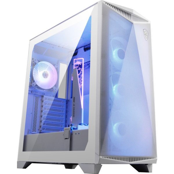 MSI MPG GUNGNIR 300R AIRFLOW ,2xUSB 3.2 Gen 1, 1xUSB 3.2 Gen2 Type-C Tempered Glass Window (Black & White) - Image 7