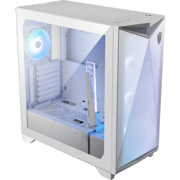 MSI MPG GUNGNIR 300R AIRFLOW ,2xUSB 3.2 Gen 1, 1xUSB 3.2 Gen2 Type-C Tempered Glass Window (Black & White) - Image 10
